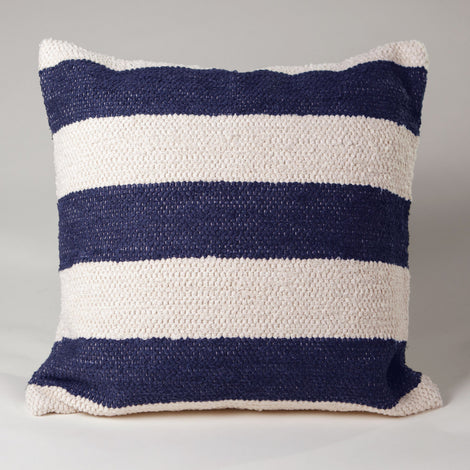 Casa Cubista Striped Pillow - Navy