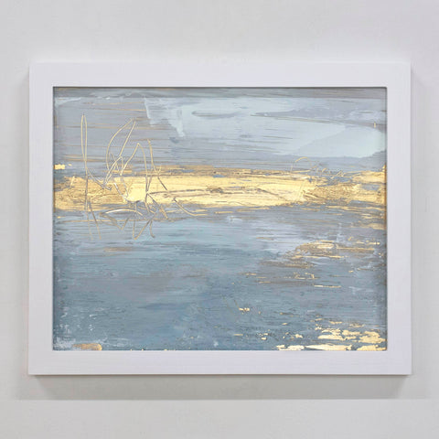 Following Light original mixed media on plexiglass — 8x10 framed abstract by Julia Contacessi