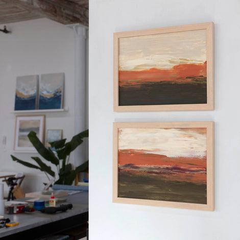 Saffron Earth No. 1 and No. 2 - Original Set