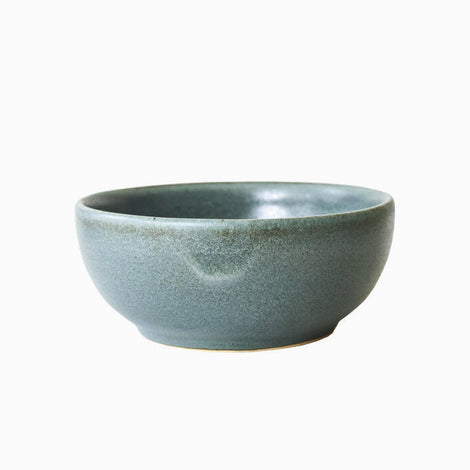 Aqua Ceramic Handmade Wide Soup Bowls - Set of 4